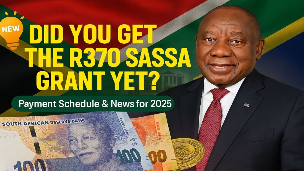 R370 SASSA SRD Payment Date for November 2025: Who Qualifies, When You’ll Be Paid, and How to Avoid Delays