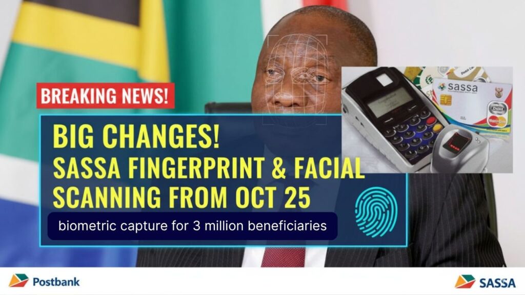 SASSA Biometric Verification From 25 October 2025: Fingerprint and Facial Capture Rules Explained